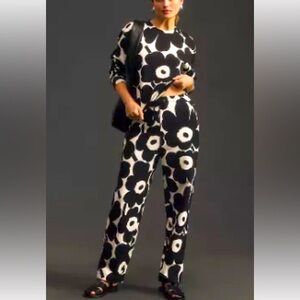 Black and White Floral Pants